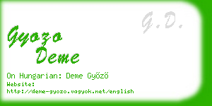 gyozo deme business card