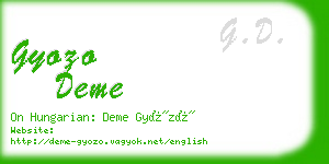 gyozo deme business card